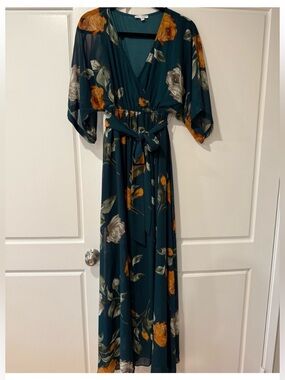 Baltic Born Kia Kimono Flora Dress in Emerald Size Small